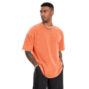 Fabricante personalizado 250 GSM Streetwear algodón Vintage camiseta ácido lavado manga corta de gran tamaño piedra lavado hombres camisetas - Product Image 4