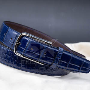 Cinturón de Cuero con Estampado de Cocodrilo de Moda, Estilo Versátil para Vestimenta Casual y Formal, Cinturón de Cuero con Estampado de Cocodrilo de Primera Calidad - Product Image 3