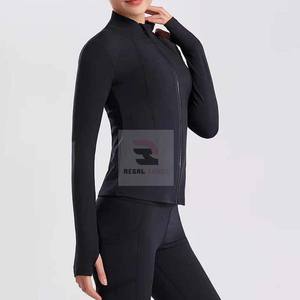 Women's 2025 High Quality Zipper Sport Running Jacket Breathable Yoga <b>Top</b> Fitness Jacket - Product Image 6