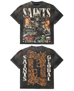 Camisetas Vintage Personalizadas con Lavado Ácido, Camisetas Cortas de Algodón Grueso con Estampado Gráfico Personalizado, Ropa Urbana de Alta Calidad - Product Image 2