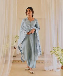 ชุดสูทซาลวาร์คาเมเอซชุดสำหรับสุภาพสตรีชุดอินเดียชุดปาร์ตี้ออกแบบโดยนักออกแบบเสื้อผ้าแนว500สีสดใส - Product Image 6