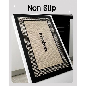 Ensemble de tapis de cuisine personnalisés à motifs floraux, absorbant l'eau, dessus en polyester, dos antidérapant en caoutchouc, protection de sol rembourrée pour Noël - Product Image 6