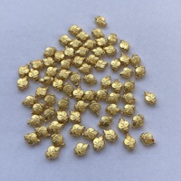 Perles en or massif 14k 18k de 5 mm et 7 mm en forme de clubs et de trèfles, apprêts de bijouterie faits main, apprêts en or, entretoises pour bijoux DIY