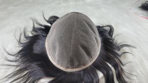 Perruque blonde naturelle pour homme, système capillaire en dentelle complète, toupet confortable en dentelle française, cheveux indiens Remy 100%, lisses crépus/ondulés - Product Image 4