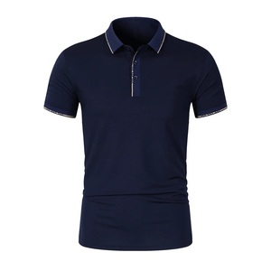 100% algodón orgánico para hombres personalizados para Polos camiseta bordada de verano ropa informal transpirable de alta calidad logotipo personalizado - Product Image 5