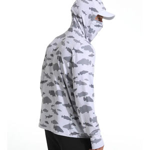 Breathable UPF 50 100% Polyester Men's Long Sleeve <b>Fishing</b> Hoodie Custom Design Light <b>Weight</b> Quick Drying - Product Image 3