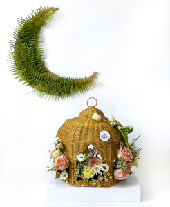 ตะกร้าหวายอีดมูบารัก, ตะกร้าหวายธรรมชาติของตกแต่งคารีมของขวัญใหม่ของขวัญเพื่อความยั่งยืนเป็นมิตรกับสิ่งแวดล้อม - Product Image 4