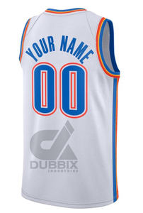 Conjunto de Uniforme de Baloncesto de Oklahoma City 2024-25, Alta Calidad, 100% Poliéster, Logotipo Personalizado Cosido y Bordado, Talla Grande - Product Image 2