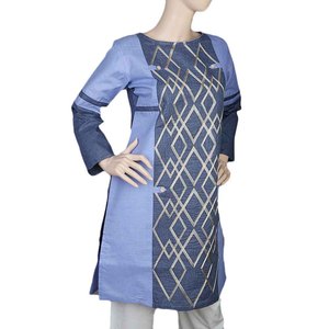 คุรตีปักลายสำหรับผู้หญิง - สีน้ำเงิน - Product Image 1