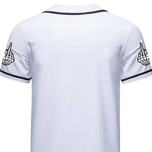 Jersey de béisbol americano de alta calidad personalizado al por mayor transpirable ligero tatami puntadas impreso equipo uniforme botón malla - Product Image 2