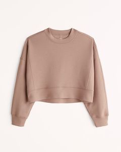 Sweatshirts courts pour femmes Sweatshirts en coton respirants et légers Sweat-shirt teint uni - Product Image 5