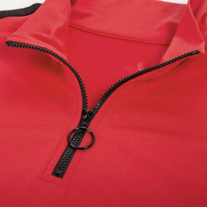 เสื้อโปโลมีซิปครึ่งตัวสำหรับผู้หญิงเสื้อคอตตอนปรับแต่งได้และกระโปรงทำงานแบดมินตันโต๊ะเทนนิสชายหาดสนามหญ้างาน OEM - Product Image 2