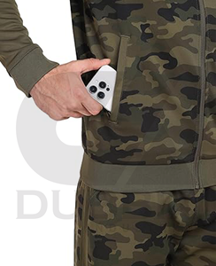 ชุดกีฬาซิปเต็มลำลองสำหรับผู้ชายชุดวอร์มวิ่งแขนยาวชุด2ชิ้นพิมพ์ลายระบายอากาศเป็นมิตรกับสิ่งแวดล้อมบวก - Product Image 4