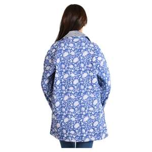Autumn Boho Style Women's Cotton Quilted Jacket Floral Print Block Handmade <b>Coat</b> Reversible Casual Wear with Short Length - Product Image 6