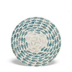 Salvamanteles Redondo de Nácar Hecho a Mano con Concha Natural para la Mesa del Hogar, de Vietnam - Product Image 2