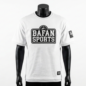 T-shirt homme double couche en jersey coton polyester premium 190 GSM, blanc à l'extérieur, noir à l'intérieur, panneaux de manches en mesh, logo personnalisé - Product Image 5