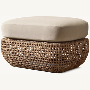 Hot sale <b>stool</b> <b>ottoman</b> with rattan accents with distinctive modern style good indoor use and durable - Product Image 5