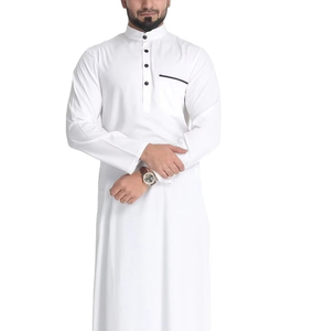 เสื้อผ้าอิสลามสำหรับผู้ชายเสื้อผ้ามุสลิมทอลายปักสำหรับผู้ชายเสื้อผ้าอิสลามคอกลมออกแบบได้ตามต้องการ - Product Image 6