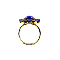 Anillo Clásico de Plata de Ley 925 Chapado en Oro con Diseño Único y Turquesa Multicolor para Mujer, Ideal para Fiestas, Bodas y Aniversarios