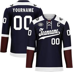 Vente en gros d'uniforme de hockey sur glace unisexe respirant à séchage rapide Style de service OEM sur mesure à vendre - Product Image 4