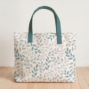 Sac à provisions en coton de qualité pliable et lavable en machine, idéal pour les voyages de bureau et le transport quotidien - Product Image 2