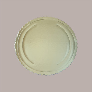 Planches à gâteaux jetables en carton microtriple or et noir de 30cm de diamètre, 25 pièces - Product Image 5