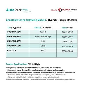 Windshield Jack <b>Clip</b> for Volkswagen Golf 4, Bora, Peugeot 607 - Right-Left-SET - Product Image 2