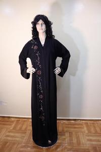 Caftán musulmán tradicional hecho a mano de Dubái 2022 para mujer hermoso diseño marroquí negro pantalones largos hermoso negro marroquí - Product Image 3