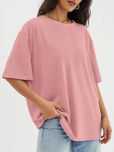 T-shirts pour femmes Vêtements à manches courtes Polyester Élastique T-shirts pour femmes T-shirts pour femmes personnalisés de haute qualité avec strass - Product Image 2