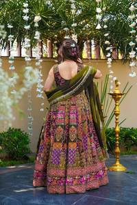 Vestido Anarkali/Salwar Kameez Largo hasta el Suelo de Tela de Seda GMY Pura, Atractivo, con Conjunto de Dupatta para Mujer, para Fiestas, 2026 - Product Image 2