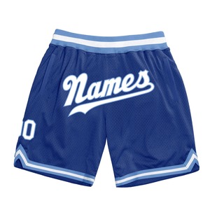 Industrie Direct Engro Sportswear Cómodo personalizado Royal White-Light Blue Authentic Throwback Basketball Shorts - Product Image 1