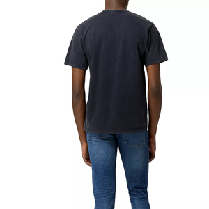 T-shirts surdimensionnés en coton pour hommes, coupe ample, poids lourd, logo 3D personnalisé pour la sonnerie d'impression bouffante, motif uni, vente en gros - Product Image 2