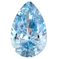Diamante Cultivado en Laboratorio, Corte Pera, 5.60ct, Azul Intenso, VS2