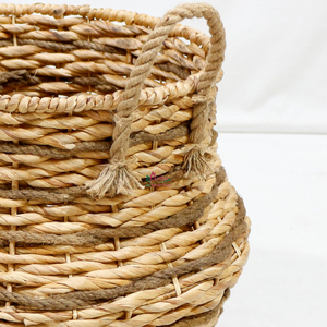 Artex Dong Thap Paniers de rangement en jacinthe d'eau tissés à la main Organisateurs écologiques pour la décoration de la cuisine et du salon - Product Image 3