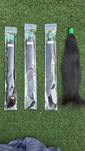 Extensions de cheveux Remy 100% cheveux humains de luxe, cheveux vierges indonésiens, mèches de cheveux d'une seule donneuse, cheveux naturels non traités, perm lâche - Product Image 3