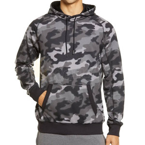 Grey Color Solid Winter <b>Men</b> Hoodie Cotton/Polyester Fleece Long Sleeve Oversize <b>Pullover</b> - Product Image 2