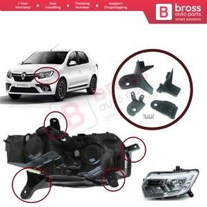 ชุดขายึดซ่อมไฟหน้า BHL554 ด้านซ้าย สำหรับรถยนต์ Symbol MK3 Facelift ปี 2017 ขึ้นไป 260609154R อะไหล่รถยนต์ Bross - Product Image 2