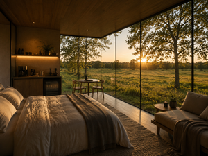 Cabane miroir préfabriquée croate Adriatic Mirror Cabin avec verre réfléchissant pour location de vacances de luxe en glamping en bord de mer, tourisme - Product Image 4
