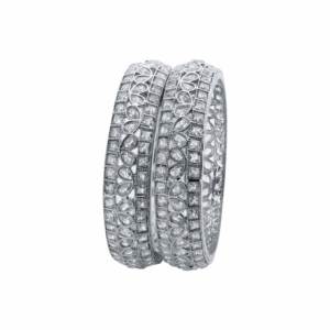 Luxe Reverse AD Argent Plaqué Laiton Rhodium Bracelets Élégant Mode Bracelets Ensemble Élégant Bracelets En Argent - Product Image 4