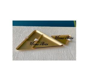 ชุดถาดเสิร์ฟชาและกาแฟสีทอง2ขนาด - Product Image 3