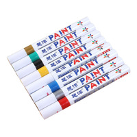 Marqueur permanent à peinture à base d'huile Flysea FS-110, 12 couleurs, imperméable, durable