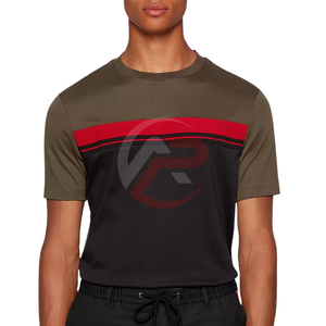 เสื้อยืดผ้าคอตตอนหลายแผงสำหรับผู้ชายเสื้อทรงสลิมฟิตสำหรับ100% พิมพ์โลโก้ตามสั่ง - Product Image 2