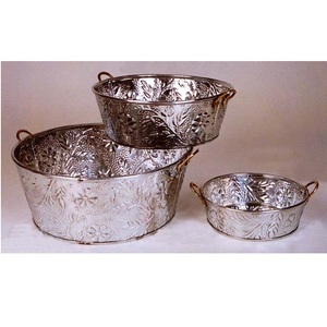 Pot de fleurs en métal écologique pour la décoration de la maison, des hôtels et des mariages, pot de fleurs galvanisé pour la décoration de jardin - Product Image 2