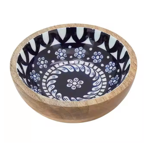 Tazón de madera con estampado esmaltado, tazón de fideos para Pasta, madera de alta durabilidad, personalizado para servir ensaladas y frutas en restaurantes - Product Image 5