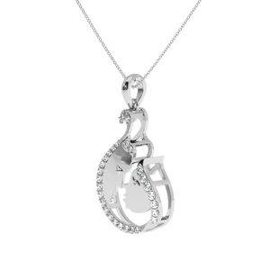 AJRETAIL Colgante de Diamante Madre e Hijo de 0.20 Quilates, Color HI, Claridad VS-SI - Product Image 6