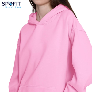 Sweats à capuche délavés pour filles, tendance, respirants, sweats à capuche pour femmes, épaules tombantes, streetwear, 100% coton, 2026 - Product Image 6