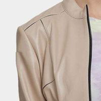 Veste de moto décontractée en cuir véritable pour femme, qualité supérieure 2025, couleur caramel, fermeture éclair sur le devant, coupe ajustée, grandes tailles, fourrure