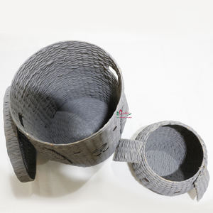 Cesta de jacinto de agua Artex Dong Thap con tapa, organizador de almacenamiento tejido hecho a mano para decoración del hogar y uso de despensa - Product Image 6