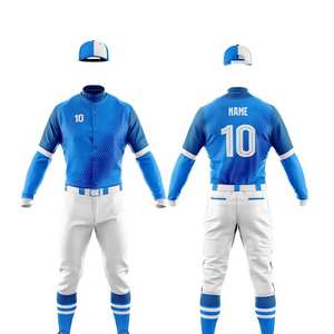 Uniforme de béisbol de poliéster 100% transpirable de talla grande al por mayor Logotipo de impresión digital duradero más vendido Precio bajo - Product Image 1