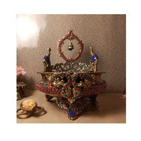 Sculpture Artisanale en Laiton Divin, Art Déco Traditionnel, Décoration Spirituelle pour la Maison, Bénédictions Diwali